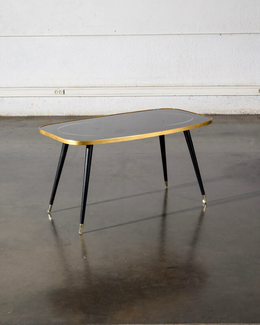 Large vintage screen-printed coffee table