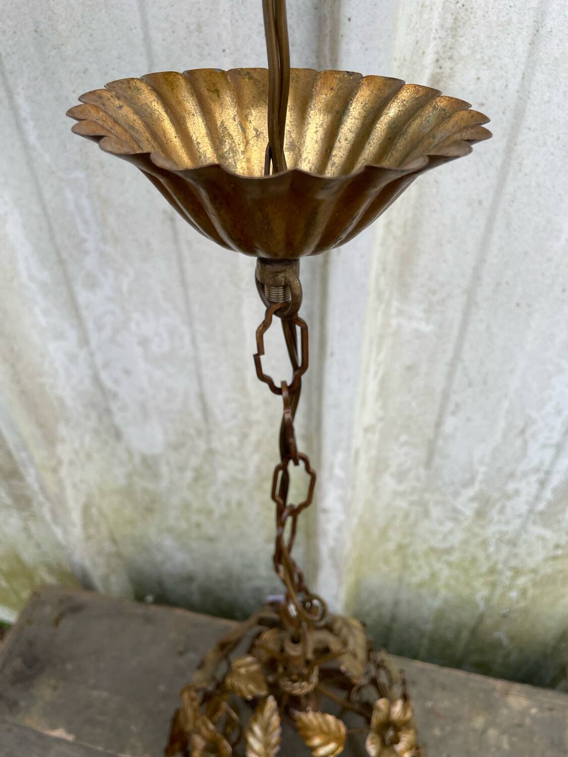 Brass chandelier