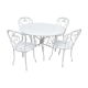 Old white wrought iron garden room
