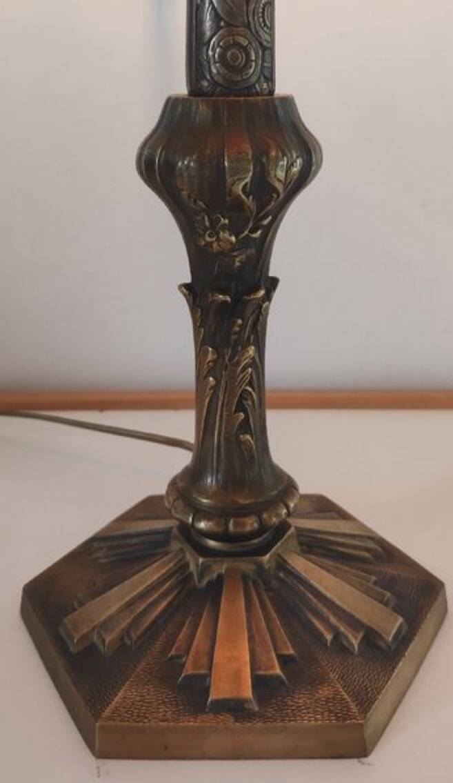 Art Nouveau lamp 1950 signed Paris Stars
