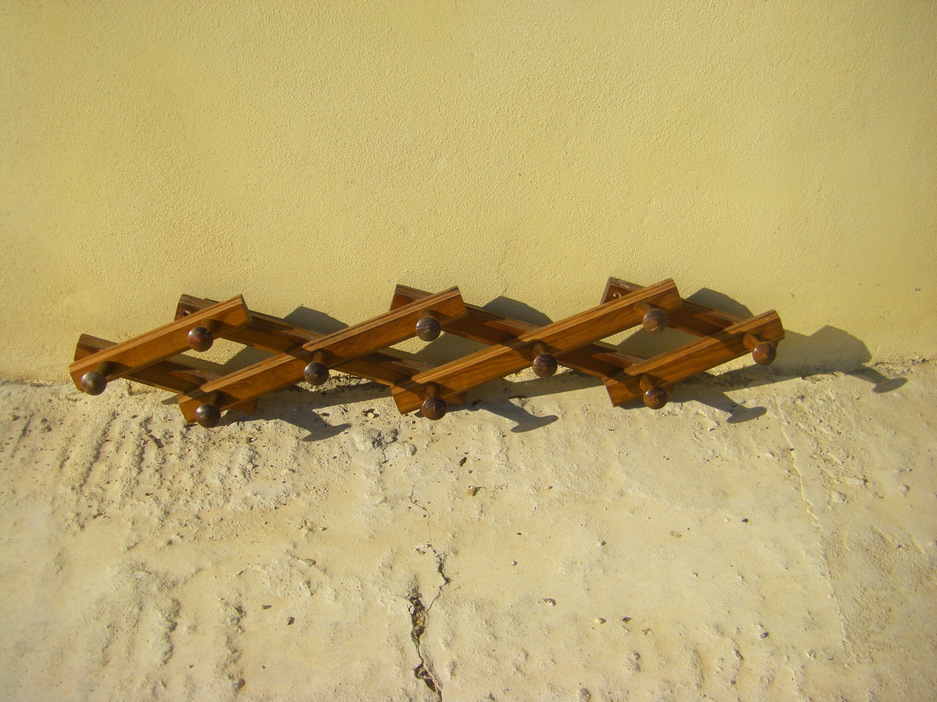 Vintage accordion coat rack