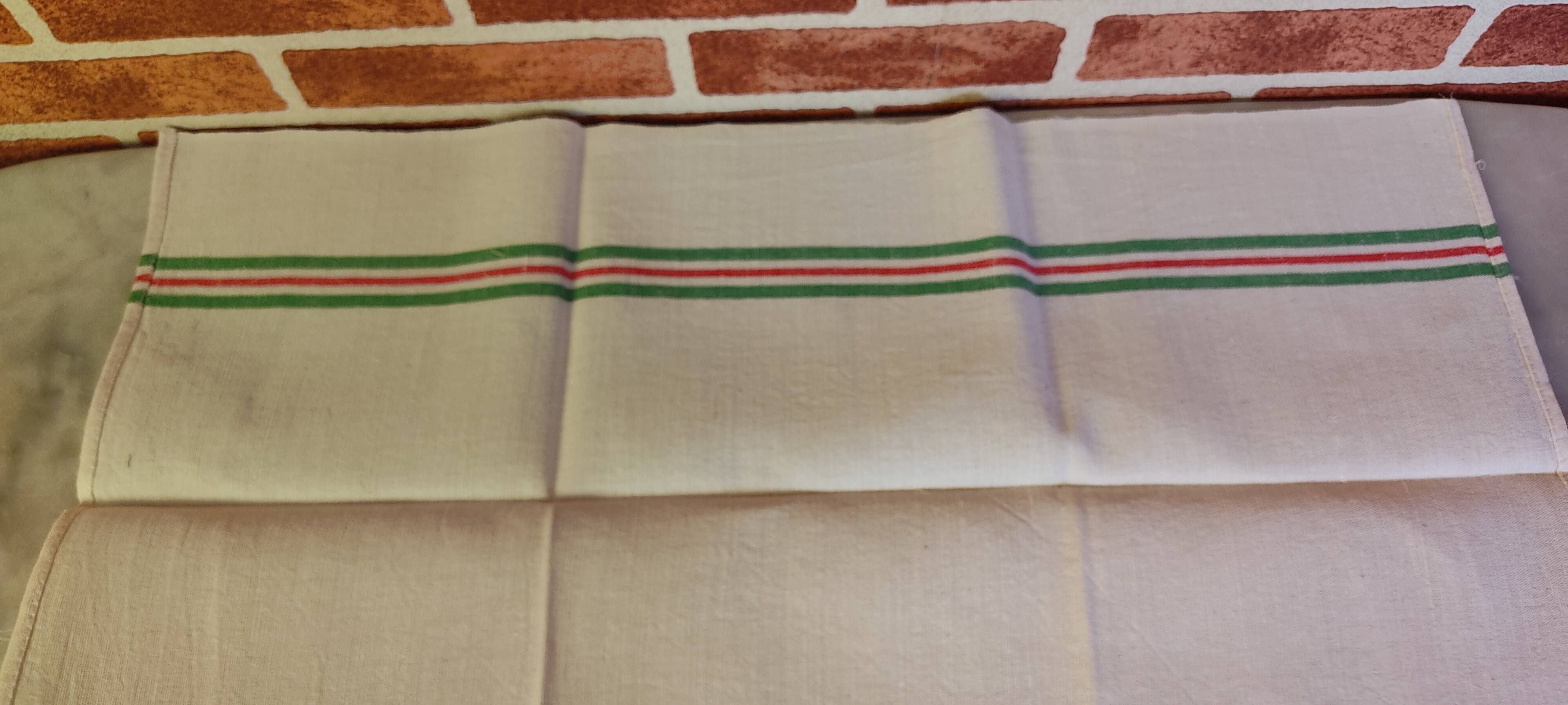 6 old new linen tea towels