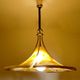 Vintage XXL Space Age pendant lamp, Plexiglas & Brass, 70s
