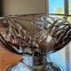 Art Deco bowl in moulded glass and chrome metal