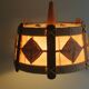 Suspension vintage en jute, teck et corde, 1960