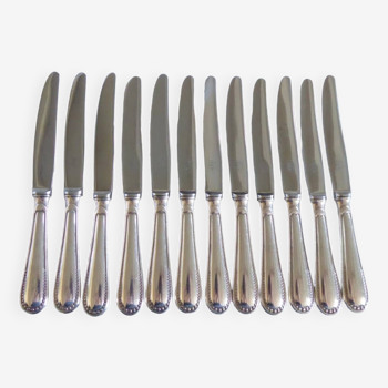 12 couteaux à entremets sfam métal argenté 21 cm