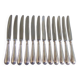 12 sfam dessert knives silver metal 21 cm