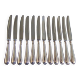 12 couteaux à entremets sfam métal argenté 21 cm