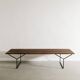 Vintage Mid Century Slatted Wooden Bench Table by Harry Bertoia, 1950s