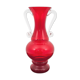 Vase rouge moderne du milieu du siècle Pologne années 1980