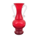 Vase rouge moderne du milieu du siècle Pologne années 1980