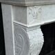 Charles X fireplace in Carrara marble, 19th century
