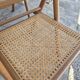 Serie de 4 chaises pliantes vintage italienne en cannage 1970s