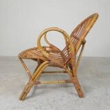 Rohe Noordwolde bamboo and rattan chair, 1950s