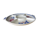 Service dish with compartments - separator dish for aperitif - French earthenware