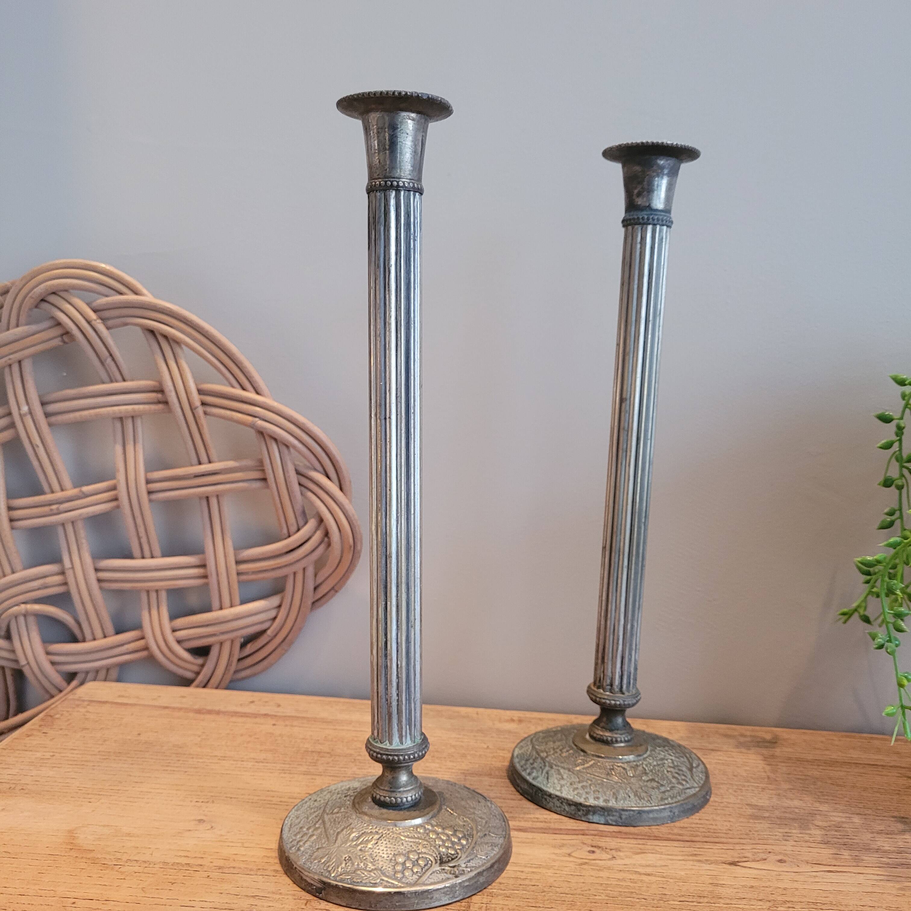 La Redoute x Selency pair of brass candle holders 12