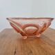 Art Deco pink glass fruit bowl on tripod stand - 1930s