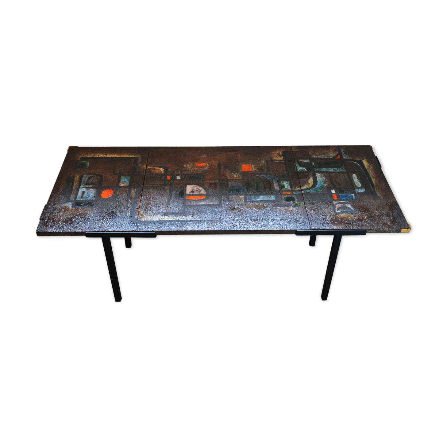 Coffee table in enamelled lava 1960