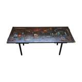 Coffee table in enamelled lava 1960