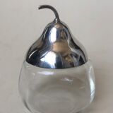 Set of candy apple and pear, metal and glass