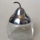 Set of candy apple and pear, metal and glass