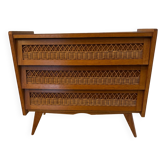Vintage chest of drawers with compass feet