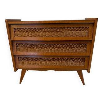 Vintage chest of drawers with compass feet