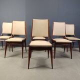 Set of 6 mid century italian dining chairs, 1950s - set of 6
