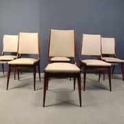 Set of 6 mid century italian dining chairs, 1950s - set of 6