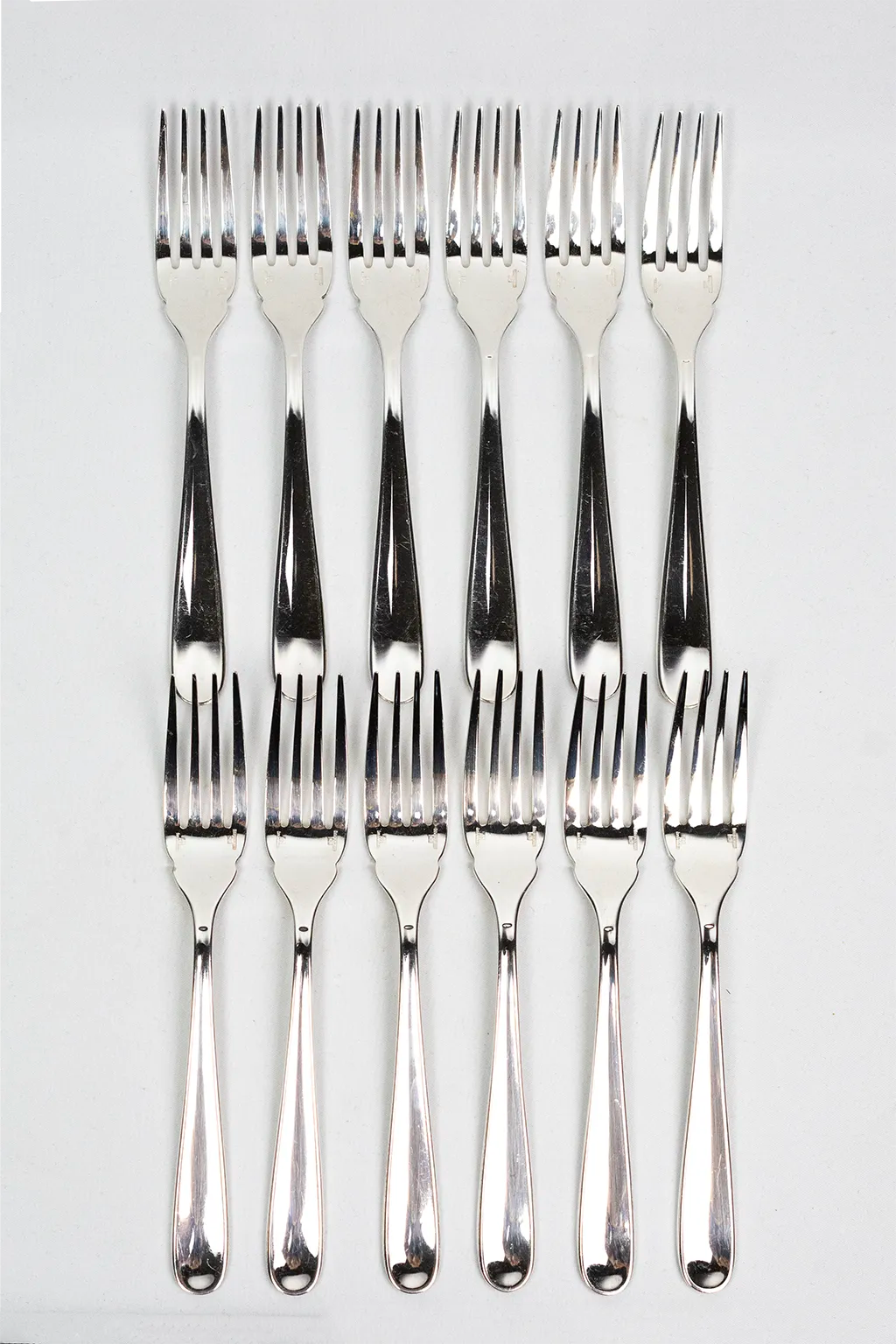 Christofle fish service for 12 — silver-plated metal, OC hallmarks, box