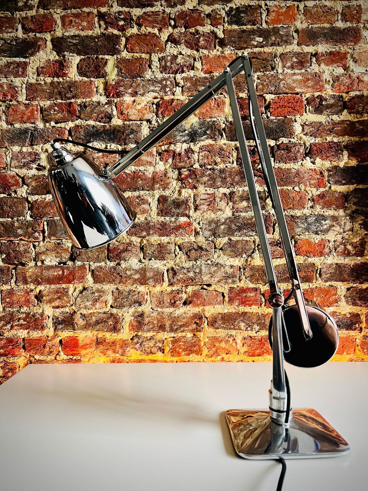 Chrome Giso Gispen "Rooney" desk lamp / Anglepoise