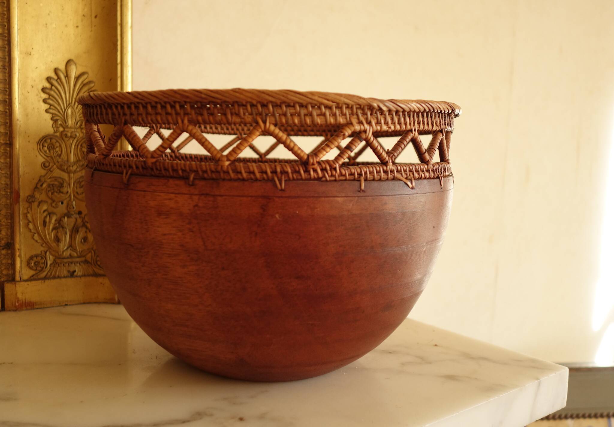 Wooden Cup and Basketwork – Handmade African Crafts