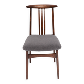 Mid-century grey graphite boucle beech chair by M. Zielinski, Europe, 1960.