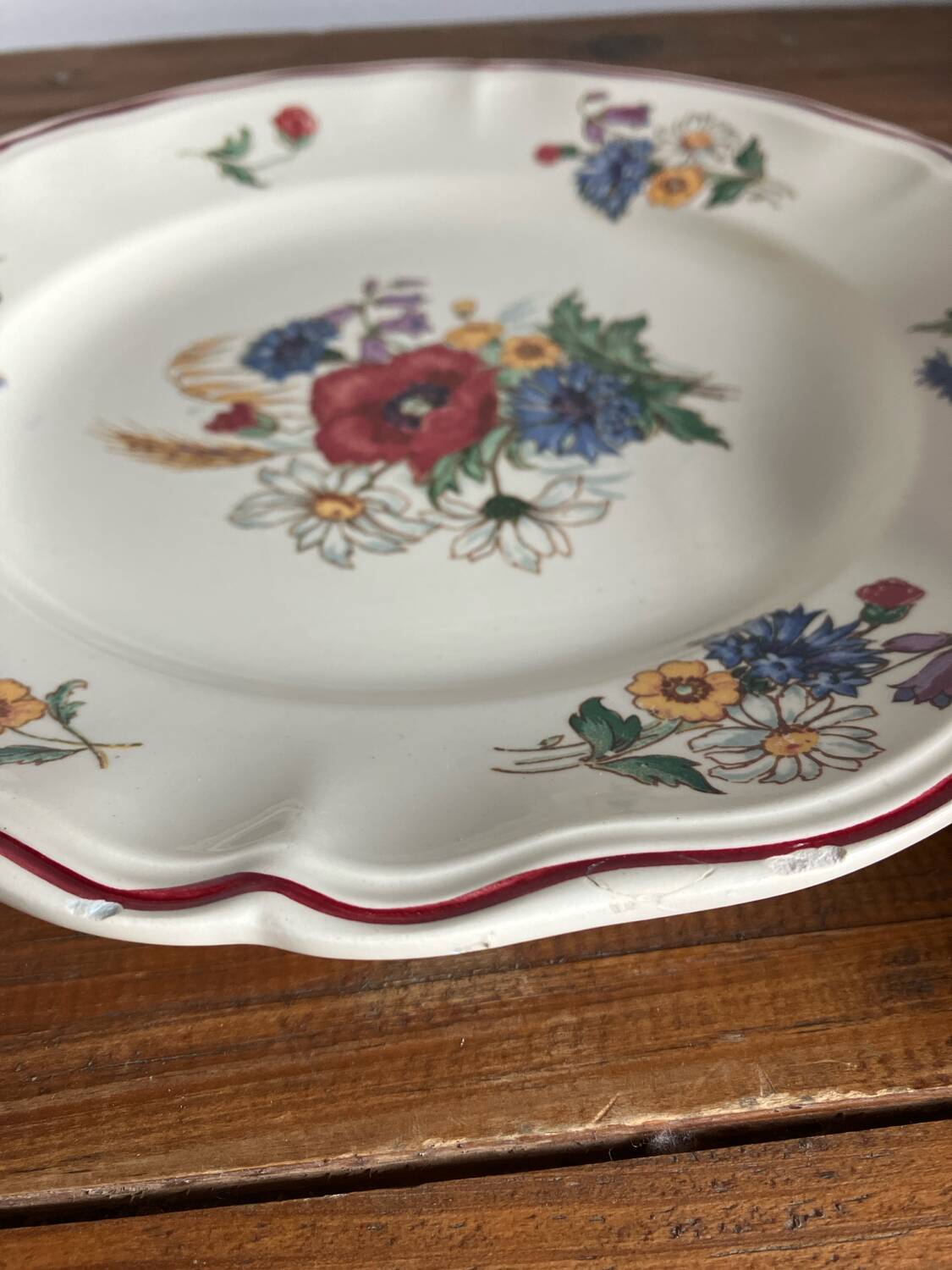 6 Sarreguemines dinner plates
