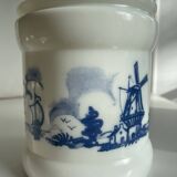 Pot à tabac opalin en verre de lait hollandais / Cave à cigares, Willem II Sigarenfabrieken Valkenswaard Holland