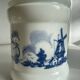 Opaline tobacco jar in Dutch milk glass / Cigar cabinet, Willem II Cigar Factories Valkenswaard Holland