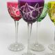 Set of 5 antique cut crystal glasses, double colour, 19 cm – Baccarat – Model S1136 – circa 18.