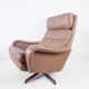 Fauteuil cuir avec pouf de Madsen & Schübel pour Bovenkamp