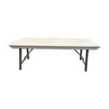 Folding table in wood and iron