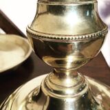 Pair of brass candle holders