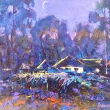 Peinture à l'huile "À minuit" par Alex Ivanyuk