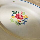 Plat ovale de Gien sce Anne