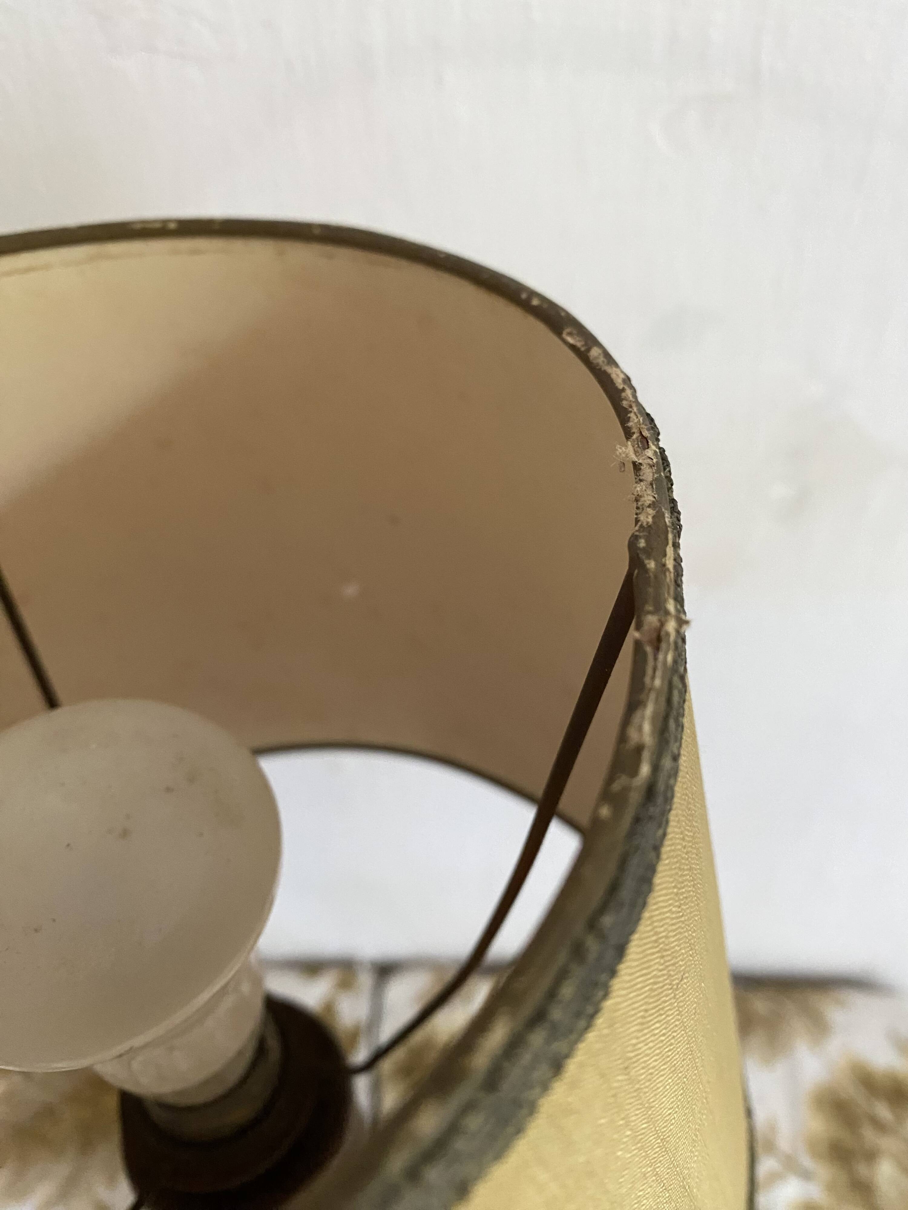 Antique lamp in twisted turned wood