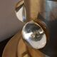 Murano lamp in glass and gilded brass