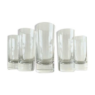 Set de 5 verres tumbler en cristal