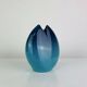 Blue sea ceramic vase signed Sagone Corsica