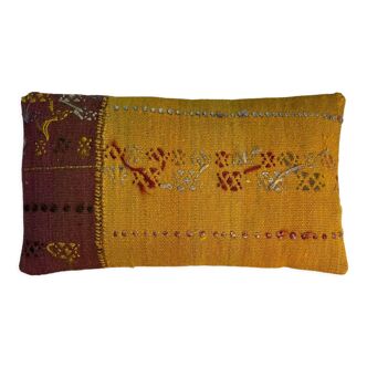 Housse de coussin kilim turque faite à la main, 30 x 50 cm