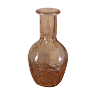 Vase soliflore old glass rosaline neck round belly