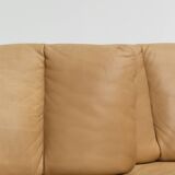 Vintage DS-800 “Biscuit” sofa by De Sede – beige leather 1970s