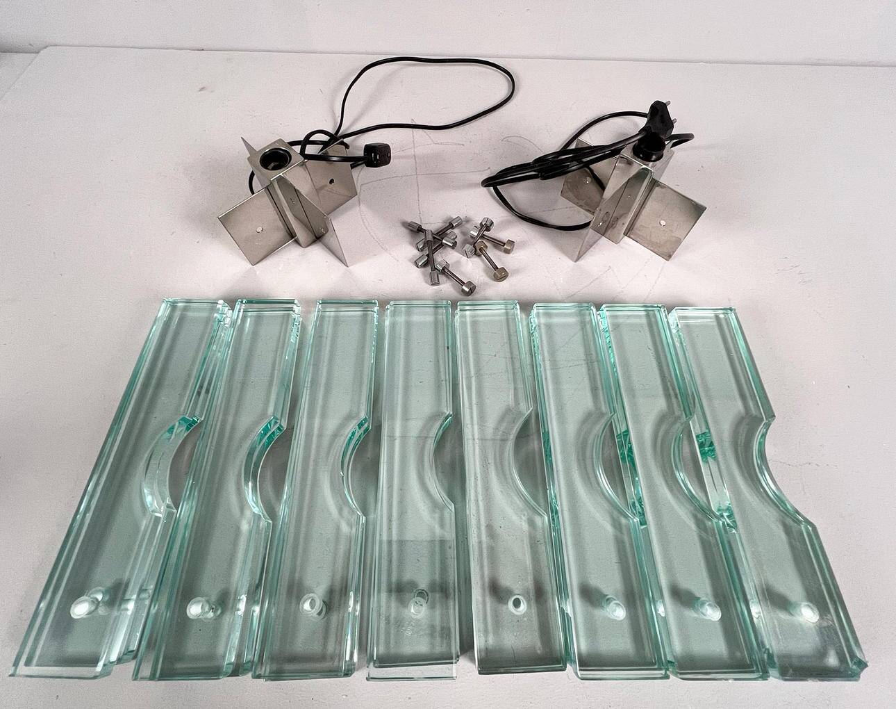 Giorgio Reggiori. Pair of table lamps/glass objects by Giorgio Reggiori for Gallotti & Radice, 1960s, Italy.